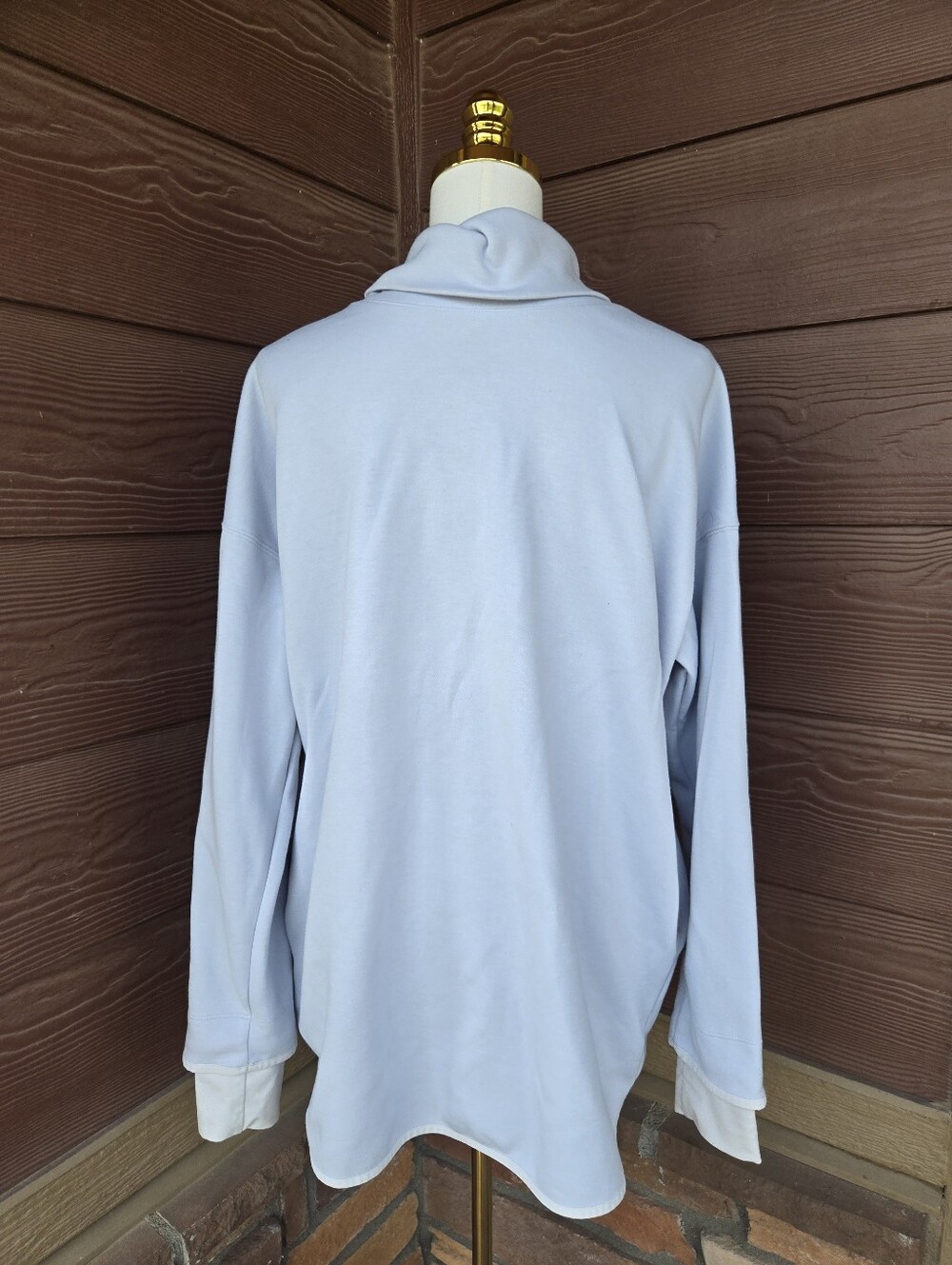 Nike Reversible Light Blue Funnel Neck Maternity Sweater Women’s Large - Picture 8 of 16